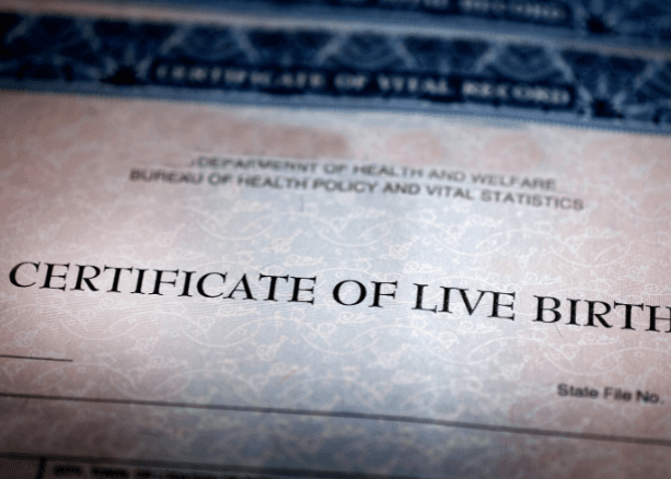 Certificado de nacimiento