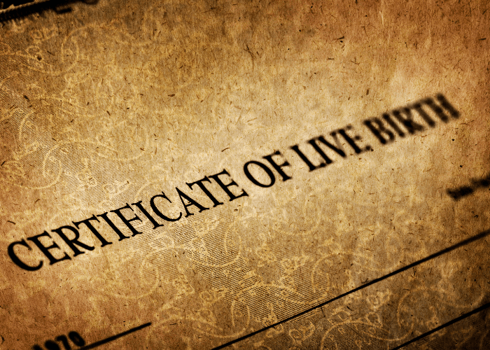 certificado literal de nacimiento